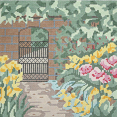 Barbara Russell Garden Gate Needlepoint Canvas