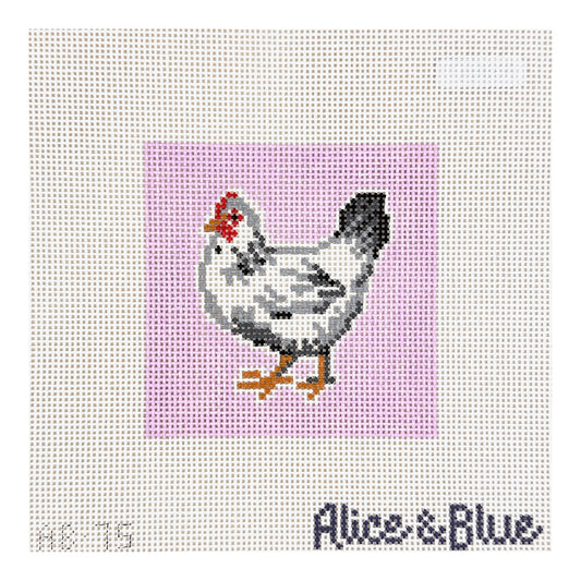 Alice & Blue Benedict Chicken Coaster Needlepoint Canvas