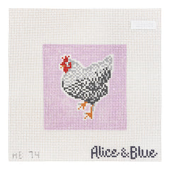 Alice & Blue Diego Chicken Coaster Needlepoint Canvas