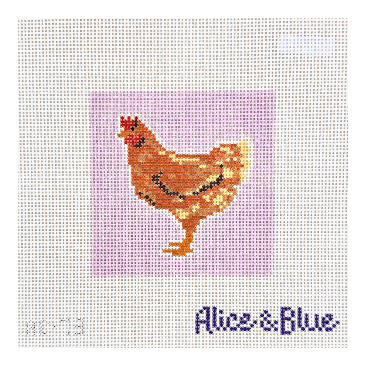 Alice & Blue Sunshine Chicken Coaster Needlepoint Canvas