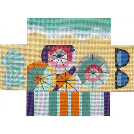 Alice Peterson Co. Beach Umbrellas Needlepoint Canvas