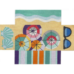 Alice Peterson Co. Beach Umbrellas Needlepoint Canvas