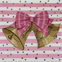 Alice Peterson Co. Bells & Pink Stripes Needlepoint Canvas