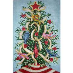 Alice Peterson Co. Birdie & Berries Christmas Tree Needlepoint Canvas