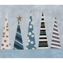 Alice Peterson Co. Blue Christmas Trees Needlepoint Canvas