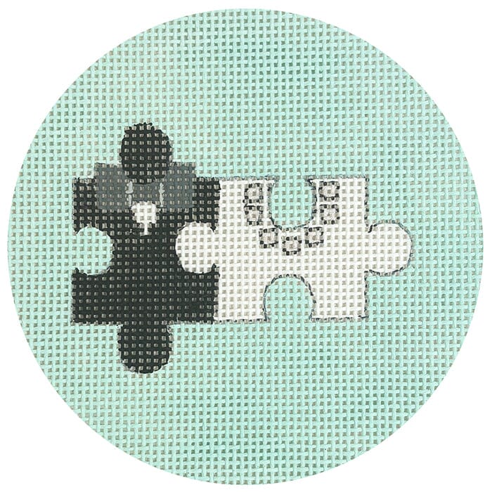 Alice Peterson Co. Bride & Groom Puzzle Needlepoint Canvas