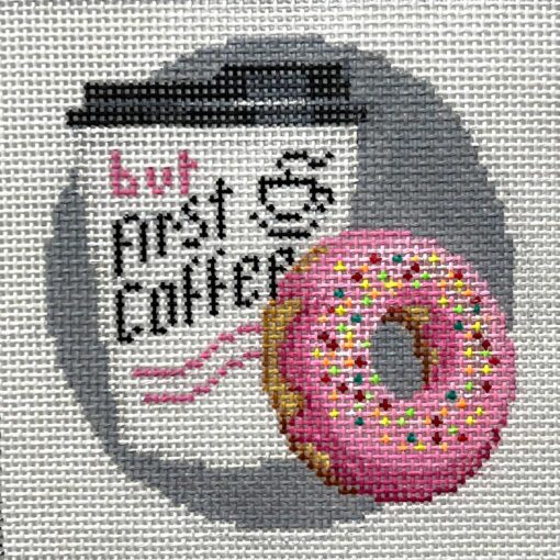 Alice Peterson Co. But First Coffee Needlepoint Canvas