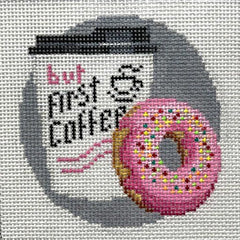 Alice Peterson Co. But First Coffee Needlepoint Canvas