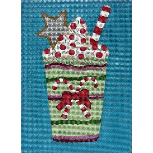 Alice Peterson Co. Candy Cane Milkshake Needlepoint Canvas