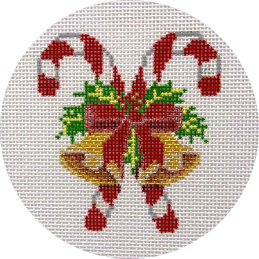 Alice Peterson Co. Candy Canes & Bell Needlepoint Canvas