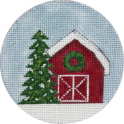 Alice Peterson Co. Christmas Barn Needlepoint Canvas
