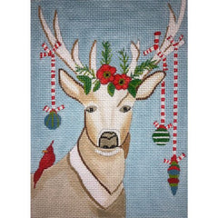 Alice Peterson Co. Christmas Deer Needlepoint Canvas