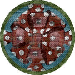 Alice Peterson Co. Christmas Polka Dot Bow Needlepoint Canvas