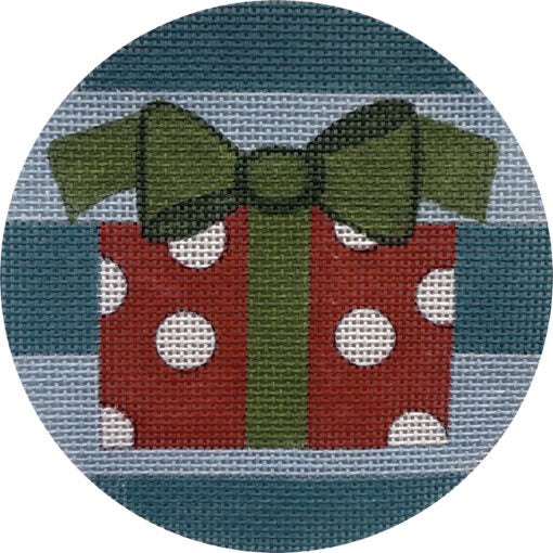 Alice Peterson Co. Christmas Polka Dot Package Needlepoint Canvas