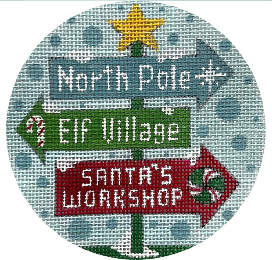 Alice Peterson Co. Christmas Signs Post Needlepoint Canvas
