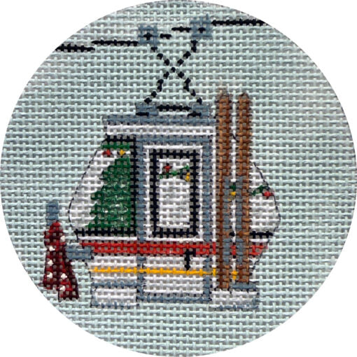 Alice Peterson Co. Christmas Ski Gondola Needlepoint Canvas
