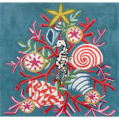 Alice Peterson Co. Coral Christmas Tree Needlepoint Canvas
