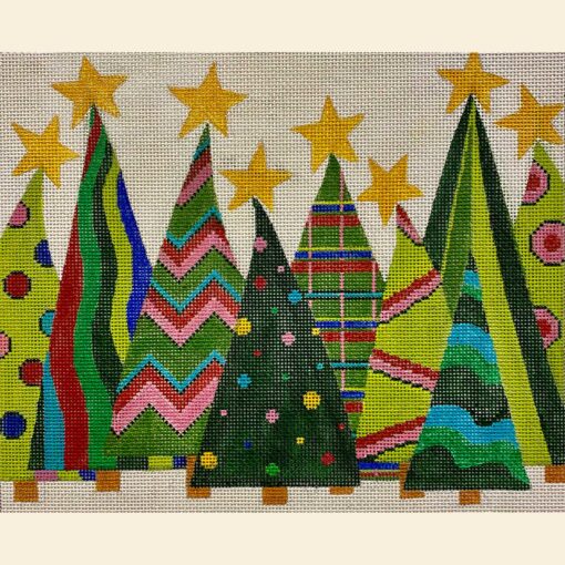 Alice Peterson Co. Crazy Christmas Trees II Needlepoint Canvas
