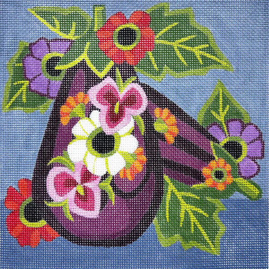Alice Peterson Co. Eggplants Needlepoint Canvas