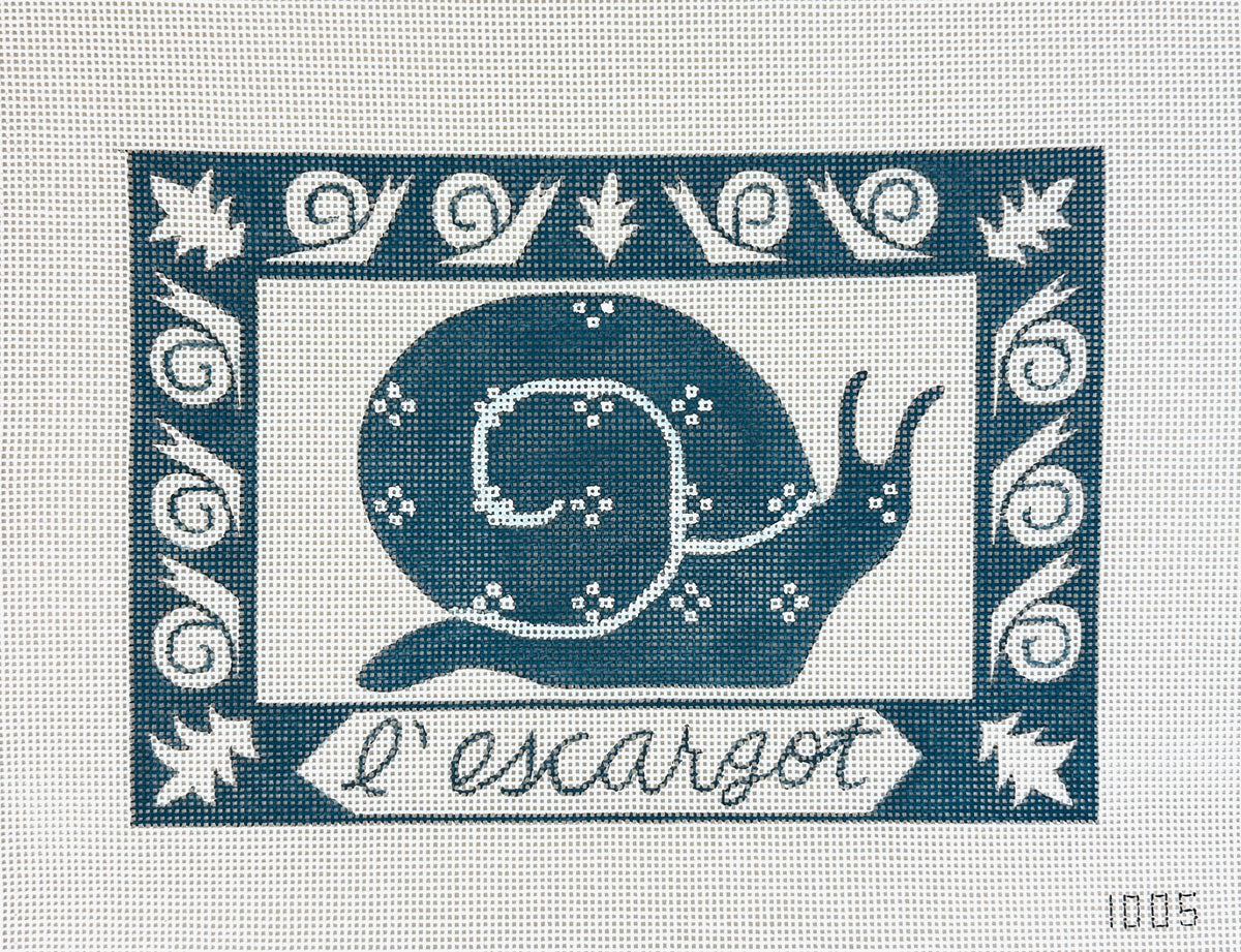 Alice Peterson Co. L'Escargot (The Snail) Needlepoint Canvas