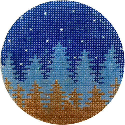 Alice Peterson Co. Faded Night Trees Ornament Needlepoint Canvas