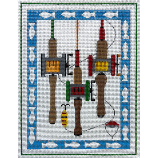 Alice Peterson Co. Fishing Poles Needlepoint Canvas