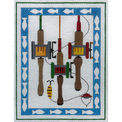Alice Peterson Co. Fishing Poles Needlepoint Canvas