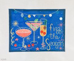 Alice Peterson Co. Fizz The Season Cocktails Needlepoint Canvas