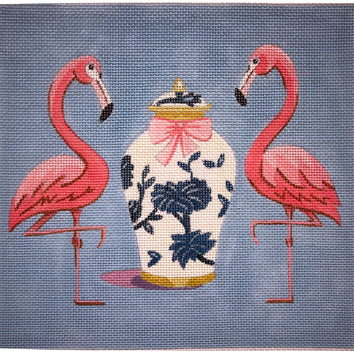 Alice Peterson Co. Flamingo Twins Needlepoint Canvas