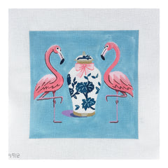 Alice Peterson Co. Flamingo Twins Needlepoint Canvas