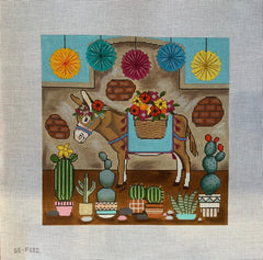 Alice Peterson Co. Gayla Elliot Donkey Fiesta Needlepoint Canvas