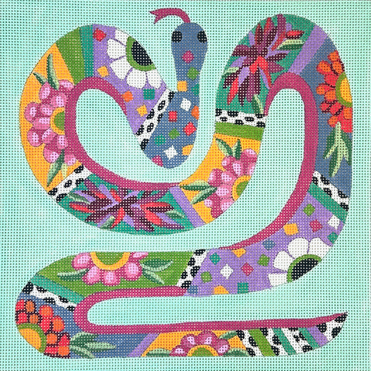 Alice Peterson Co. Floral Snake Needlepoint Canvas
