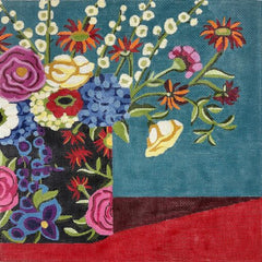 Alice Peterson Co. Flowers In Floral Vase Needlepoint Canvas