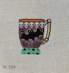 Alice Peterson Co. Gayla Elliot Bat Teacup Needlepoint Canvas