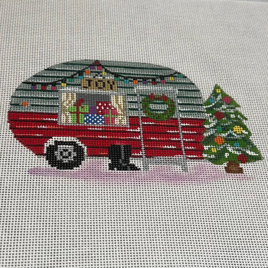 Alice Peterson Co. Gayla Elliot Christmas Airstream Needlepoint Canvas