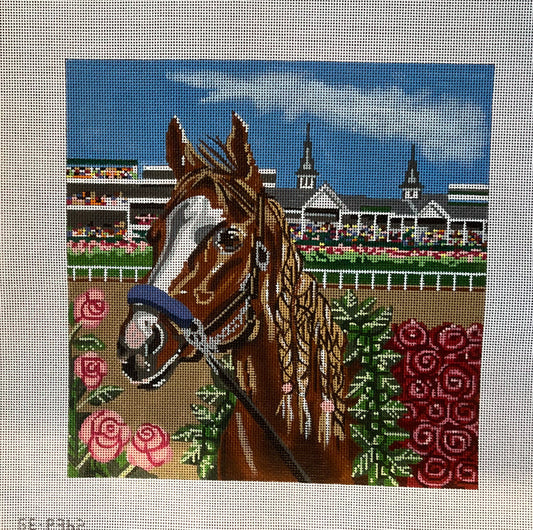 Alice Peterson Co. Gayla Elliot Derby Horse Needlepoint Canvas