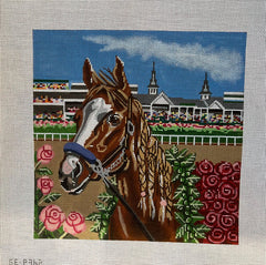 Alice Peterson Co. Gayla Elliot Derby Horse Needlepoint Canvas