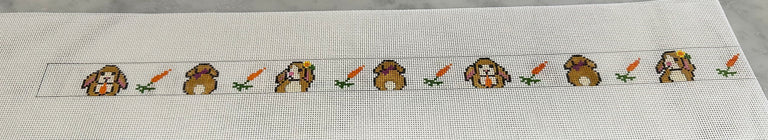Alice Peterson Co. Gayla Elliot Easter Bunny & Carrots Needlepoint Canvas