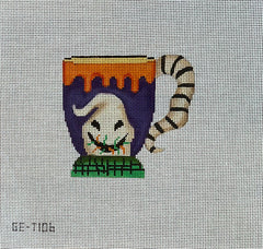 Alice Peterson Co. Gayla Elliot Ghost Teacup Needlepoint Canvas