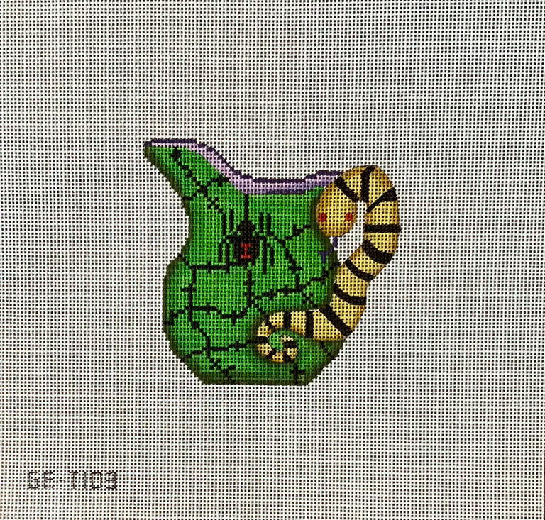 Alice Peterson Co. Gayla Elliot Spider And Snake Creamer Needlepoint Canvas