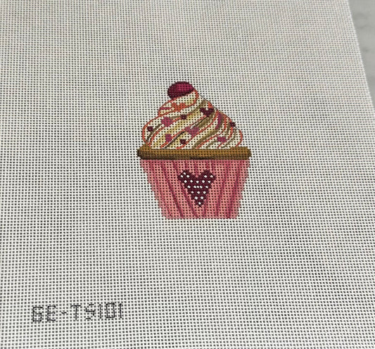 Alice Peterson Co. Gayla Elliot Valentines Cupcake Needlepoint Canvas