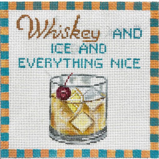 Alice Peterson Co. Gayla Elliot Whiskey And Ice Needlepoint Canvas