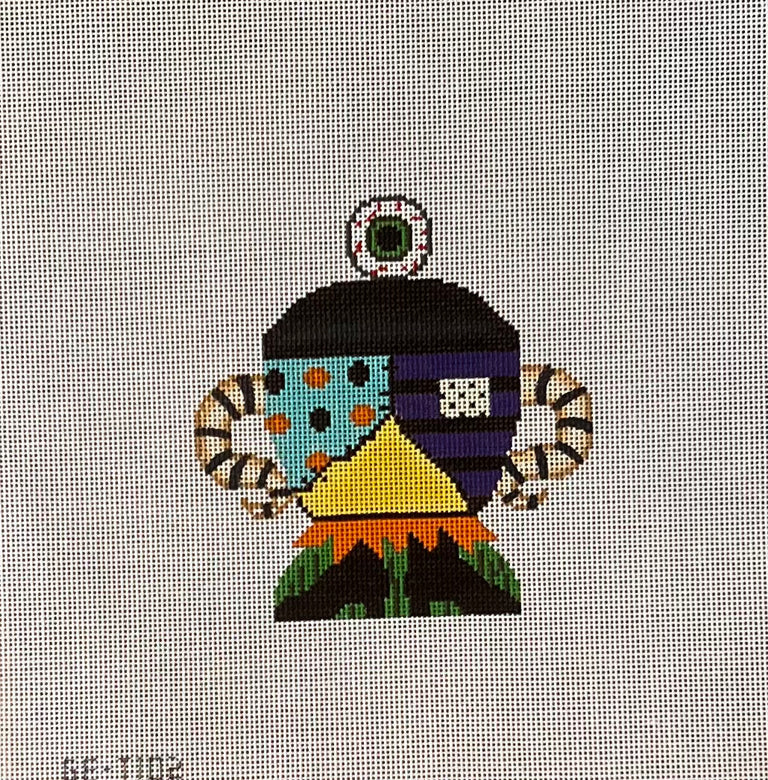 Alice Peterson Co. Gayla Elliot Witch Sugar Bowl Needlepoint Canvas