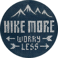 Alice Peterson Co. Hike More Worry Less Needlepoint Canvas