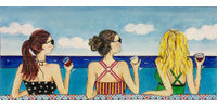 Alice Peterson Co. Girls On The Beach Needlepoint Canvas