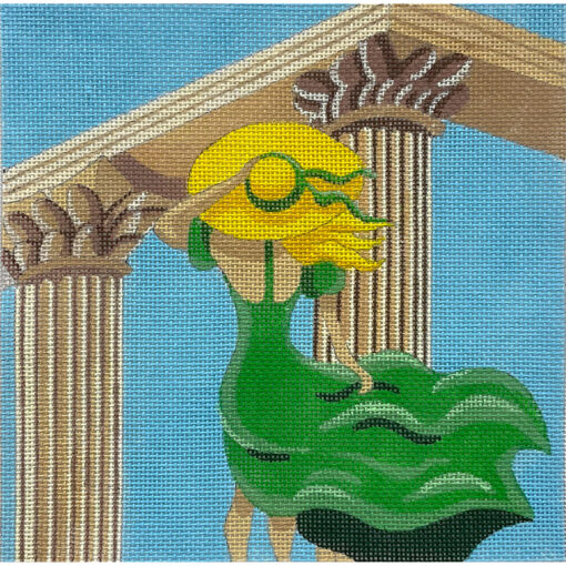 Alice Peterson Co. Lady In Greece Needlepoint Canvas