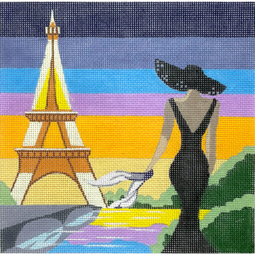 Alice Peterson Co. Lady In Paris Needlepoint Canvas