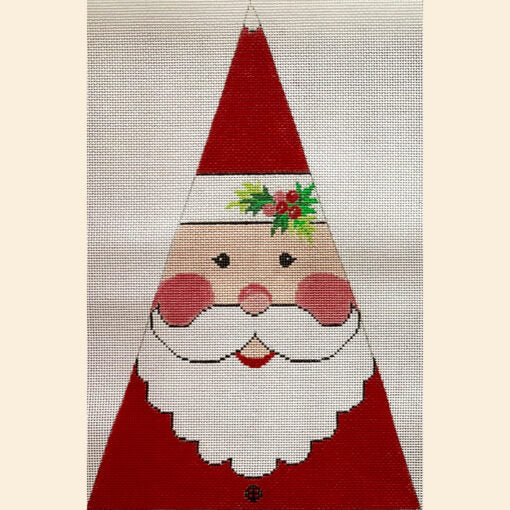 Alice Peterson Co. Large Santa Face Tree Shape Needlepoint Canvas