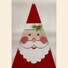 Alice Peterson Co. Large Santa Face Tree Shape Needlepoint Canvas