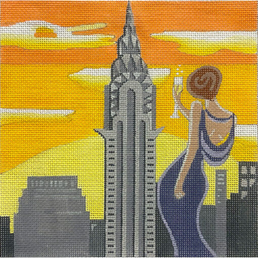 Alice Peterson Co. Lady In New York Needlepoint Canvas